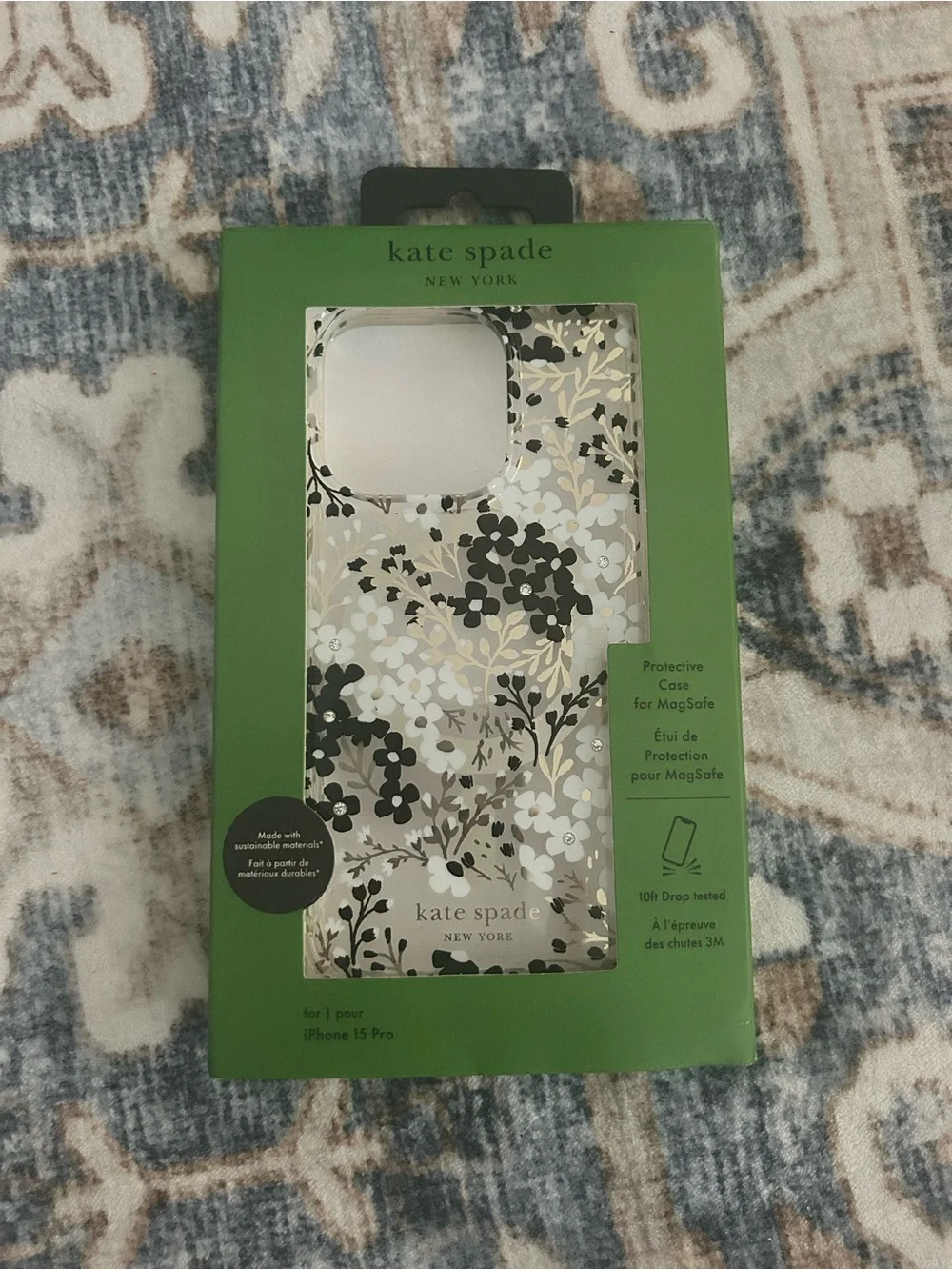 Kate Spade clear floral iPhone case